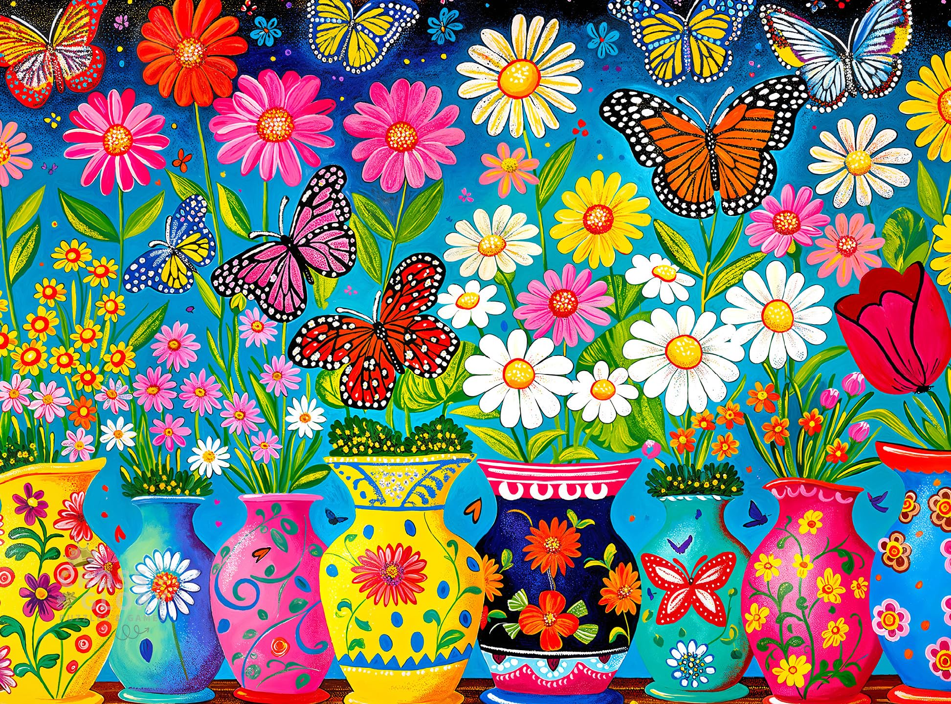 Cross & Glory - Blooming Butterflies - 1000 Piece Jigsaw Puzzle for Adults | Best New Spring Garden Puzzle | Vibrant Butterfly and Flower Artwork | Relaxing Puzzle Challenge