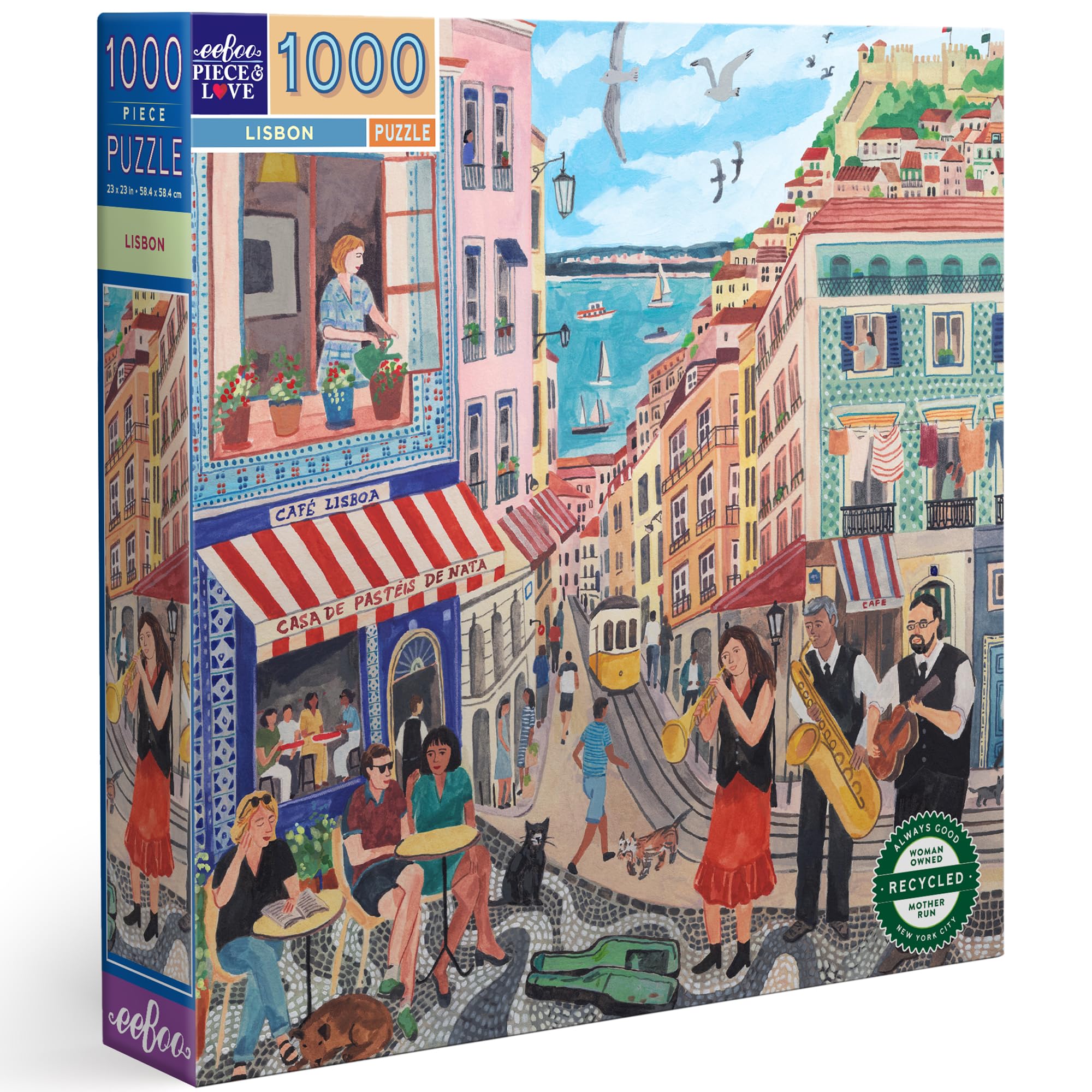 Amazon.com: eeBoo Piece & Love: Lisbon - 1000 Piece Puzzle - Adult