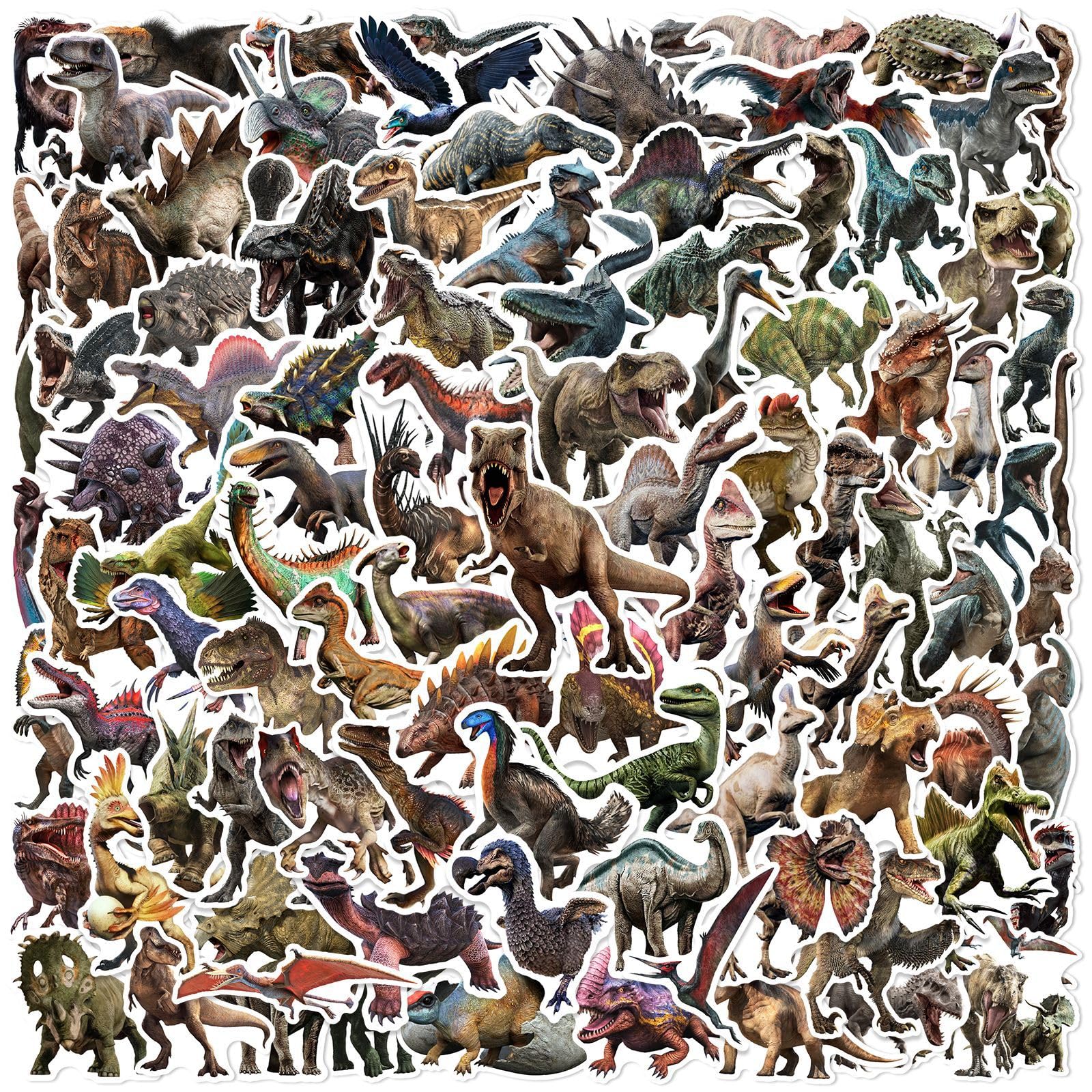 Tuyatezhi Boys 100 Pcs Dinosaur Stickers For Girls Children Teens,Animal Dinosaur Stickers For Laptop Water Bottles,Bicycle,Skateboard,Computer,Waterproof Pvc Vinyl For Wall,Graffiti Sticker