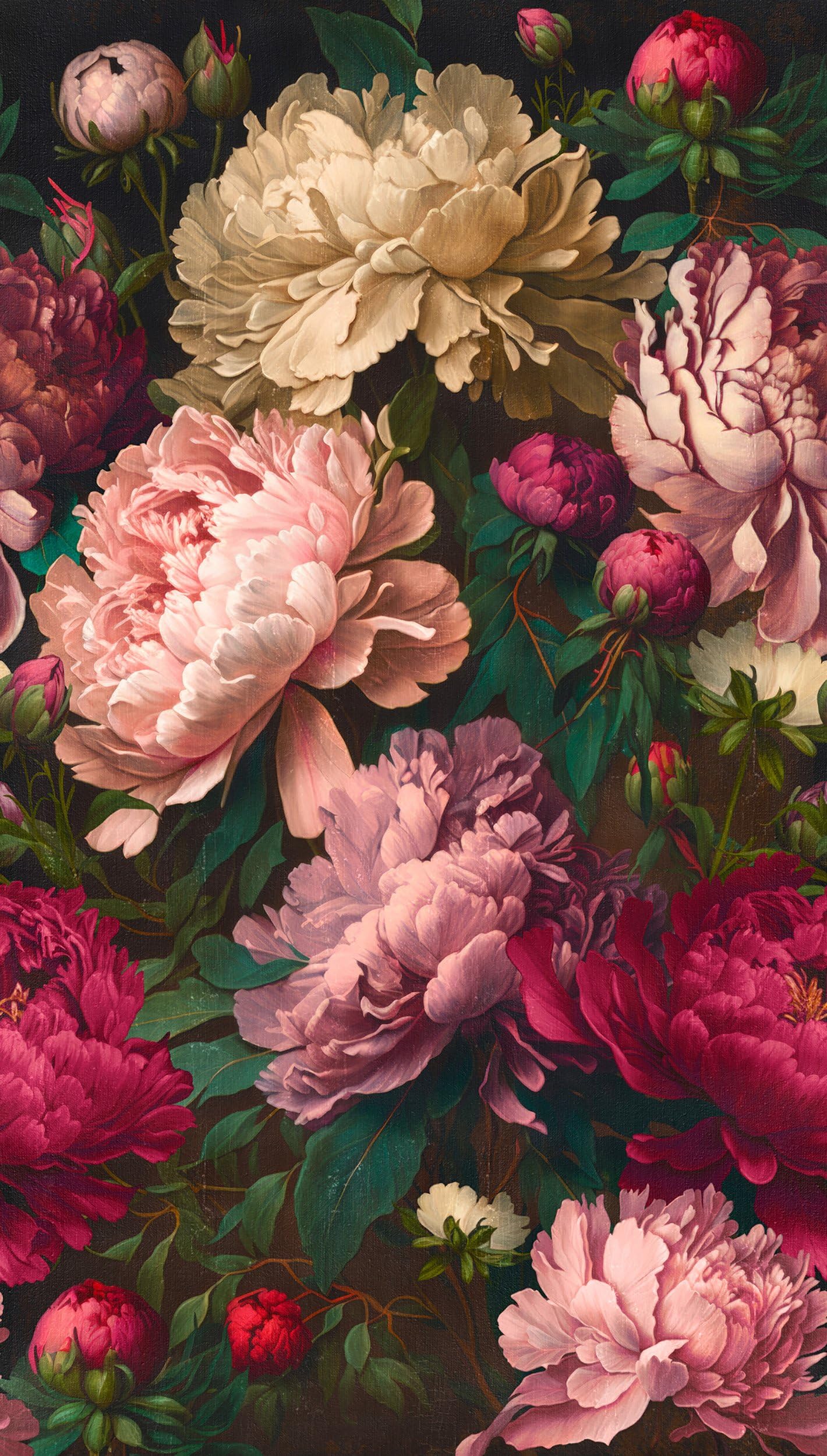 Galerie WH45229M Welcome Home Pink Blooming Peonies Mural