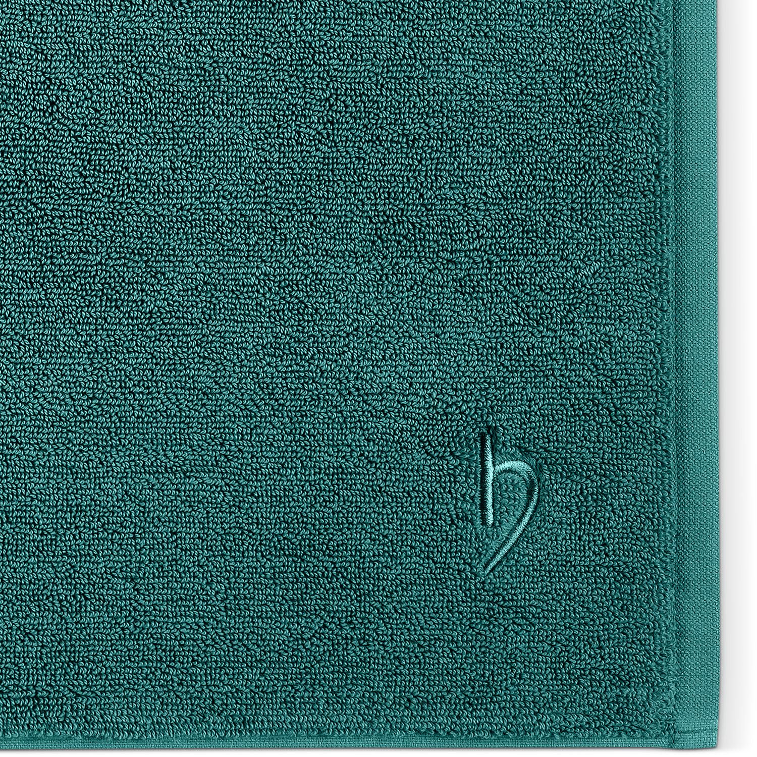 herzbach home Lot de 2 tapis de bain de qualité supérieure PURA - 50 x 70 cm - 100 % coton - Couleur : beige
