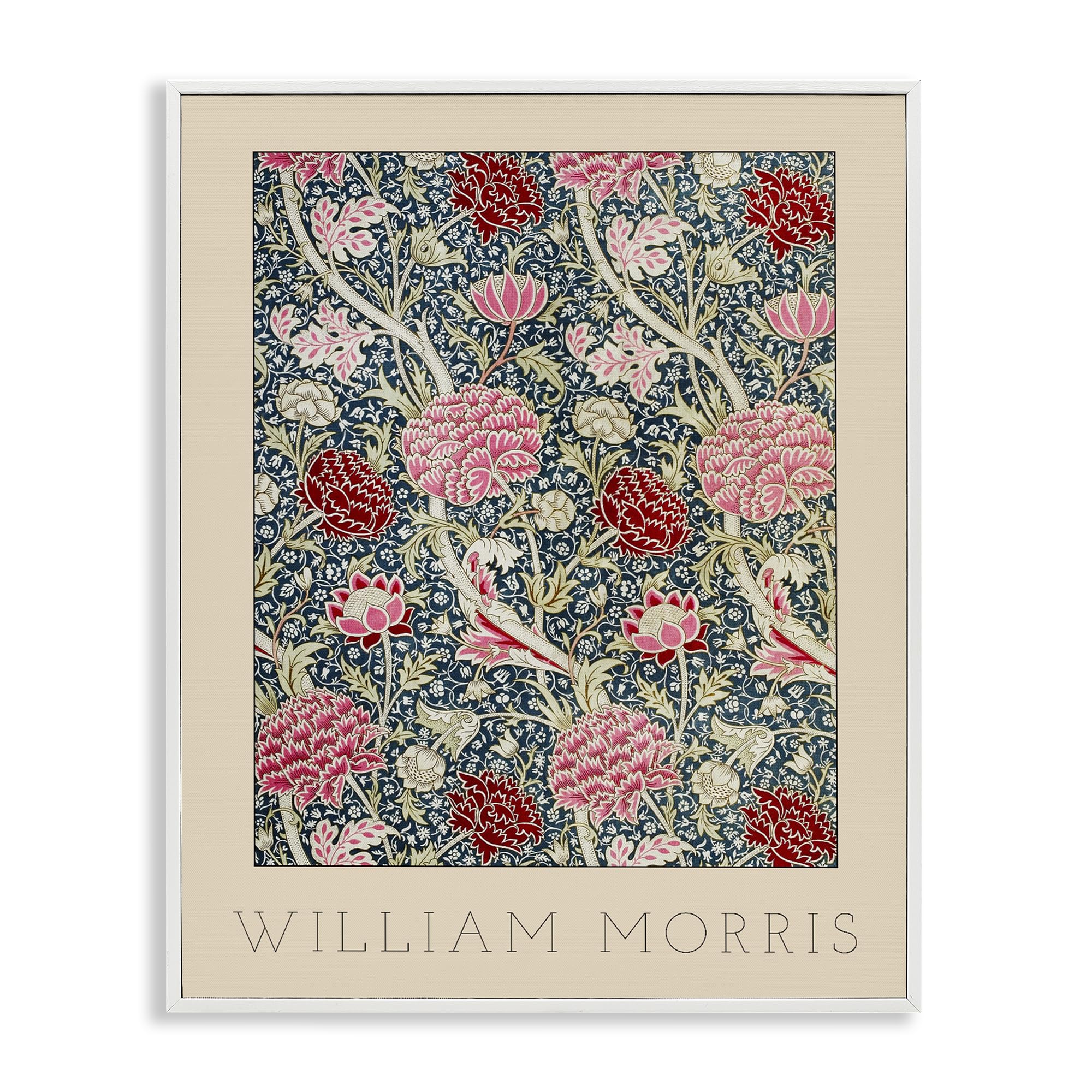 'Ornate Intertwined Flower Classic'| Framed Giclee Art