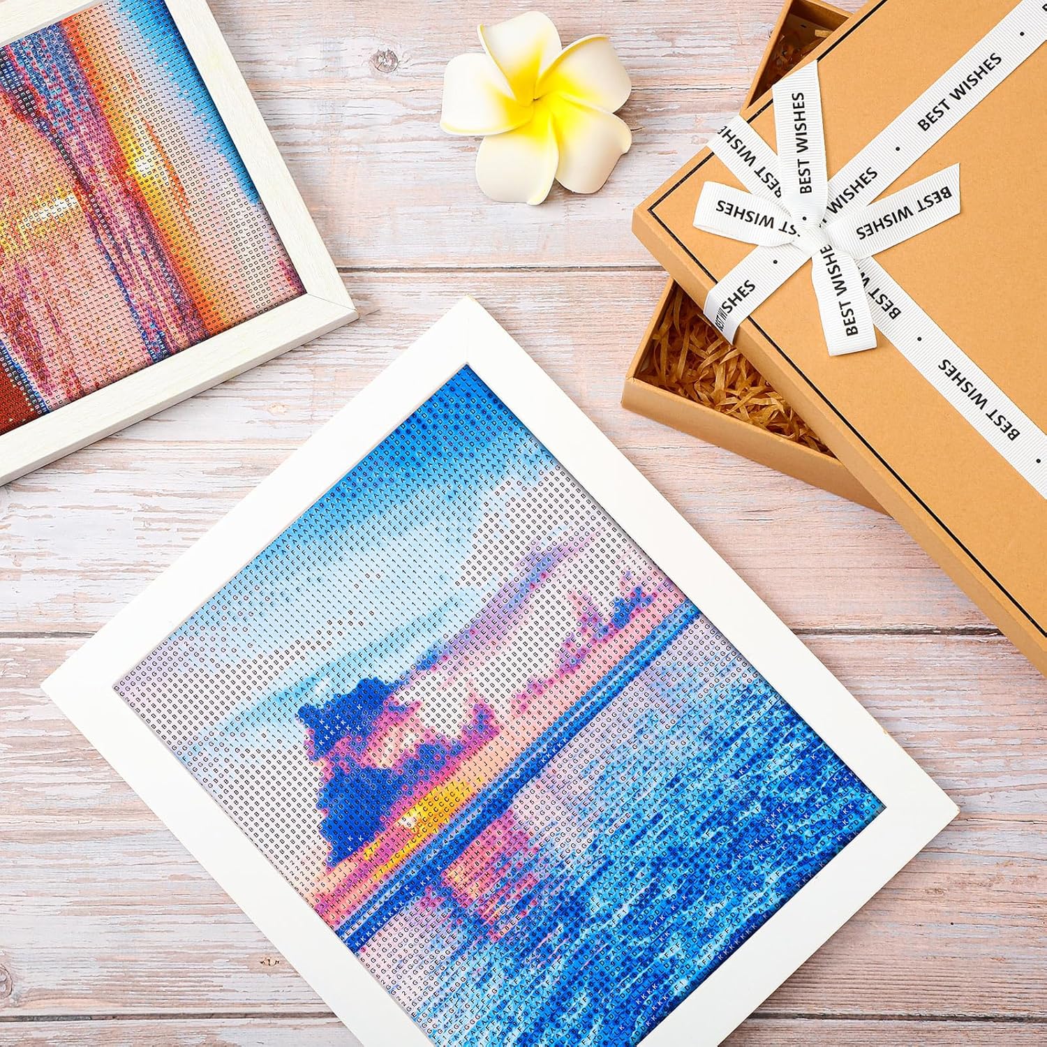 Fulmoon 24 Pack Diamond Painting Kits 11.8 x 9.8 Inch DIY 5D Abstract Landscapes Diamond Art Full Round Drill Crafts for Adults Kids Beginners Home Wall Decor Gifts