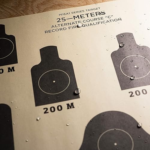 Miniatura 10 de Rite in the Rain Objetivo resistente a la intemperie de 820ft 8 12 pulgadas x 11 pulgadas bronceado M16A2  M16A4 frontal parte trasera de carabina