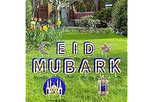 14 Sets of Ramadan Mubarak Outdoor Signs for Festive Yard Decoration