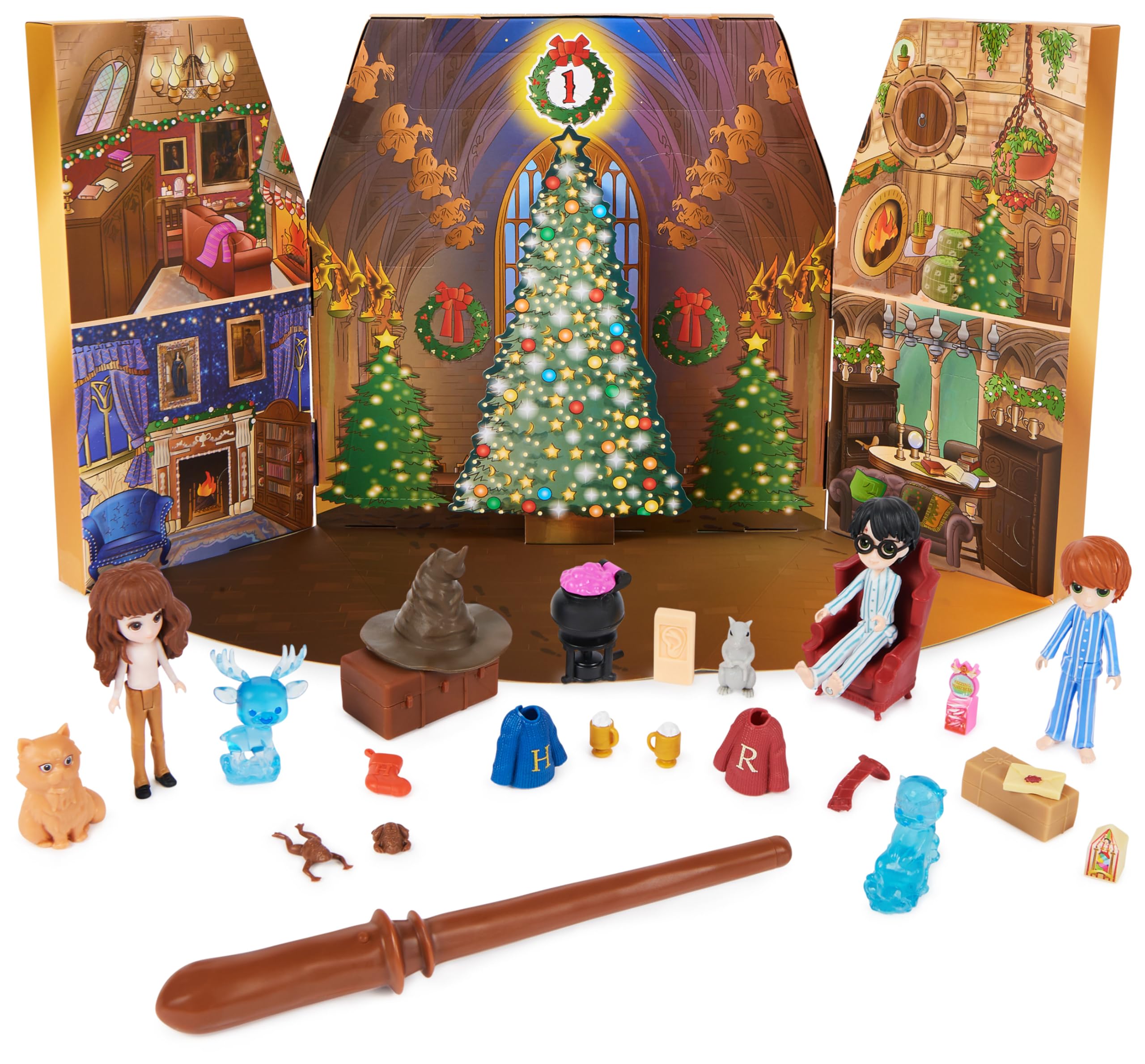Wizarding World Harry Potter, Magical Minis Advent Calendar with 24 Gifts, Surprise Toys Festive Countdown Calendar, Kids’ Toys for Ages 6 and up