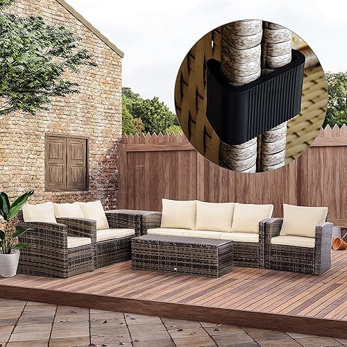 Miniatura 2 de Outsunny Clips para muebles, conectores de sofá seccionales al aire libre, abrazaderas de mimbre para muebles y sillas para un sofá de patio, juego