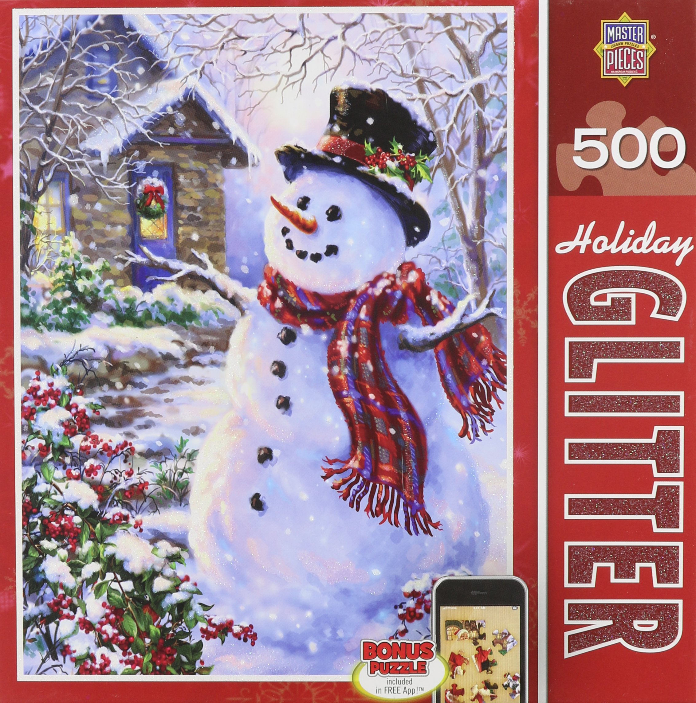 MasterPieces Christmas Ornaments Glitter 500 Piece Jigsaw Puzzle...