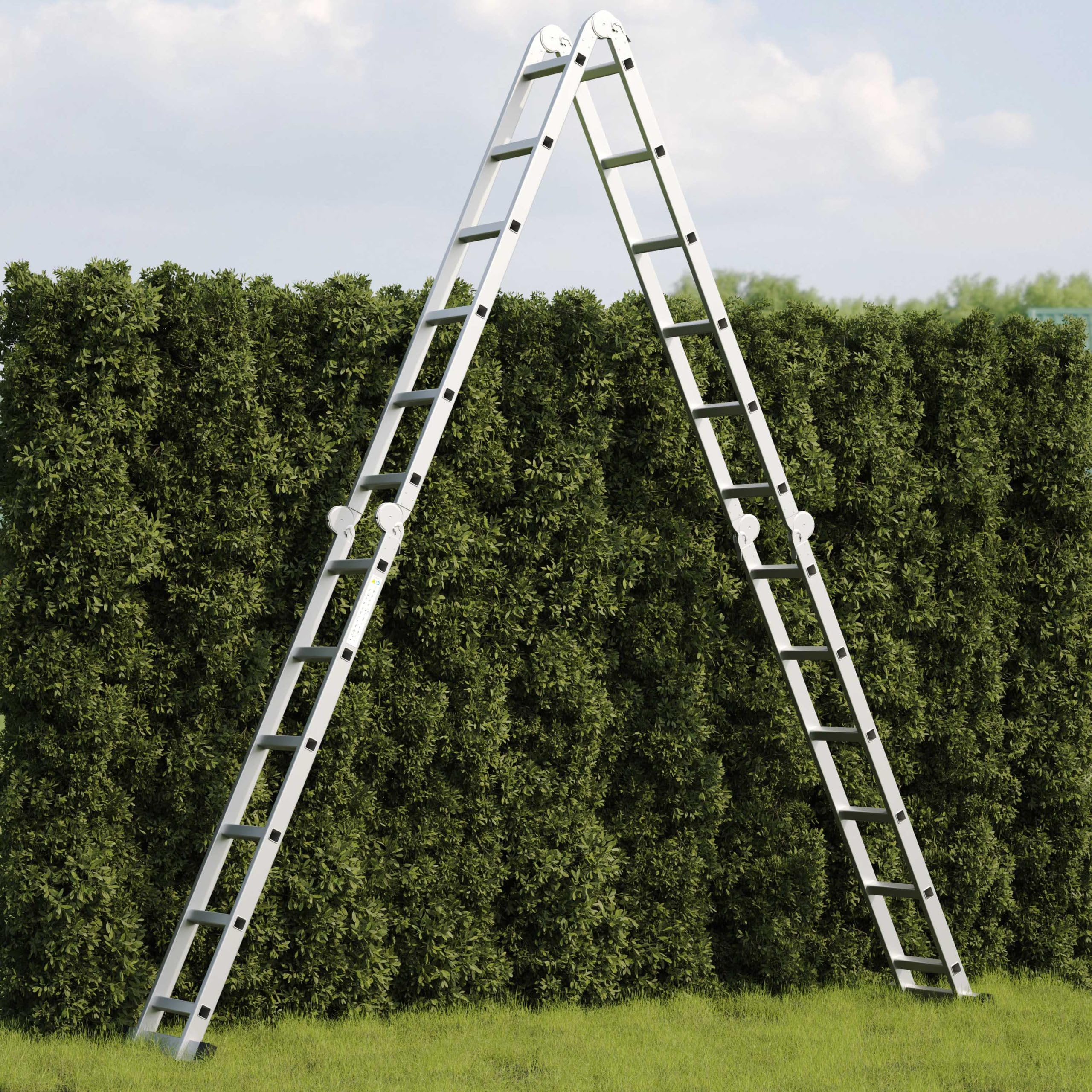 RMBO Échelle pliante 4 x 6, échelle multifonction, 6,90 m de long, 13 supports différents, échelle polyvalente, charge maximale 150 kg, certifiée EN 131.6