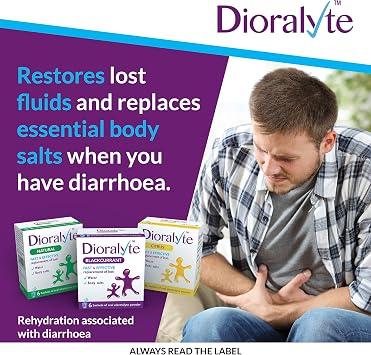 Dioralyte Natural - Fast and Effective Supplement Treatment for Reducing Dehydration and Replacing Electrolytes (mineral salts) of Lost Body Water and Salts- Natural - 6 Sachets