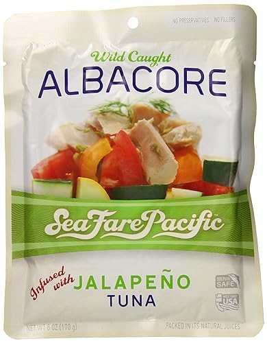 Vista 7 de Sea Fare Pacific Wild Caught Albacore Tuna, bolsa naturalmente sin sal, 6 onzas (paquete de 12)