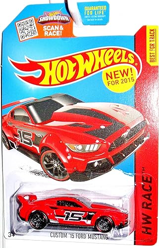 Hot Wheels, 2015 HW Race, Custom '15 Ford Mustang Rojo 154250