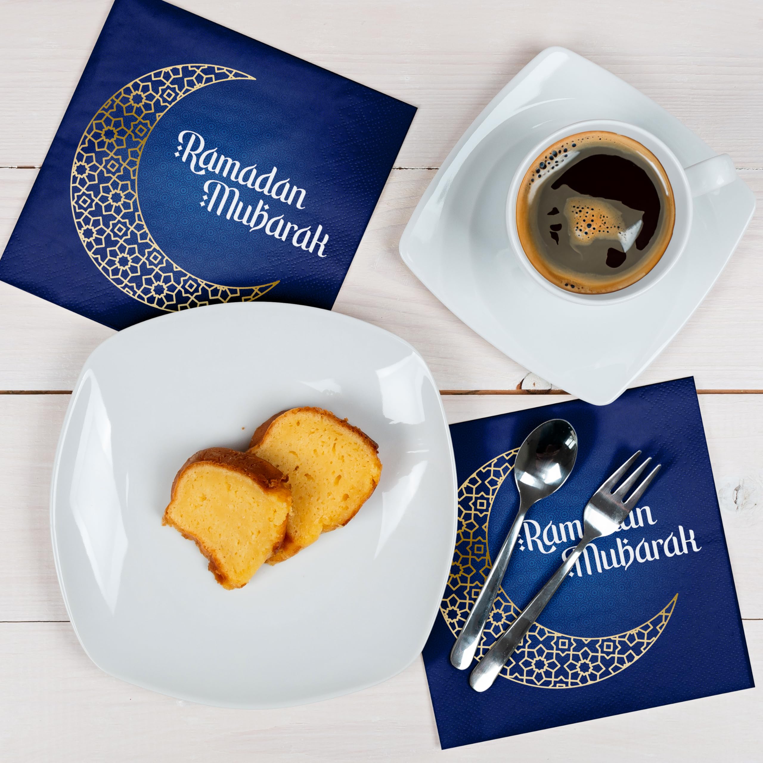 TESGADGETS 20-delige set Ramadan Mubarak Servetten, 33x33cm