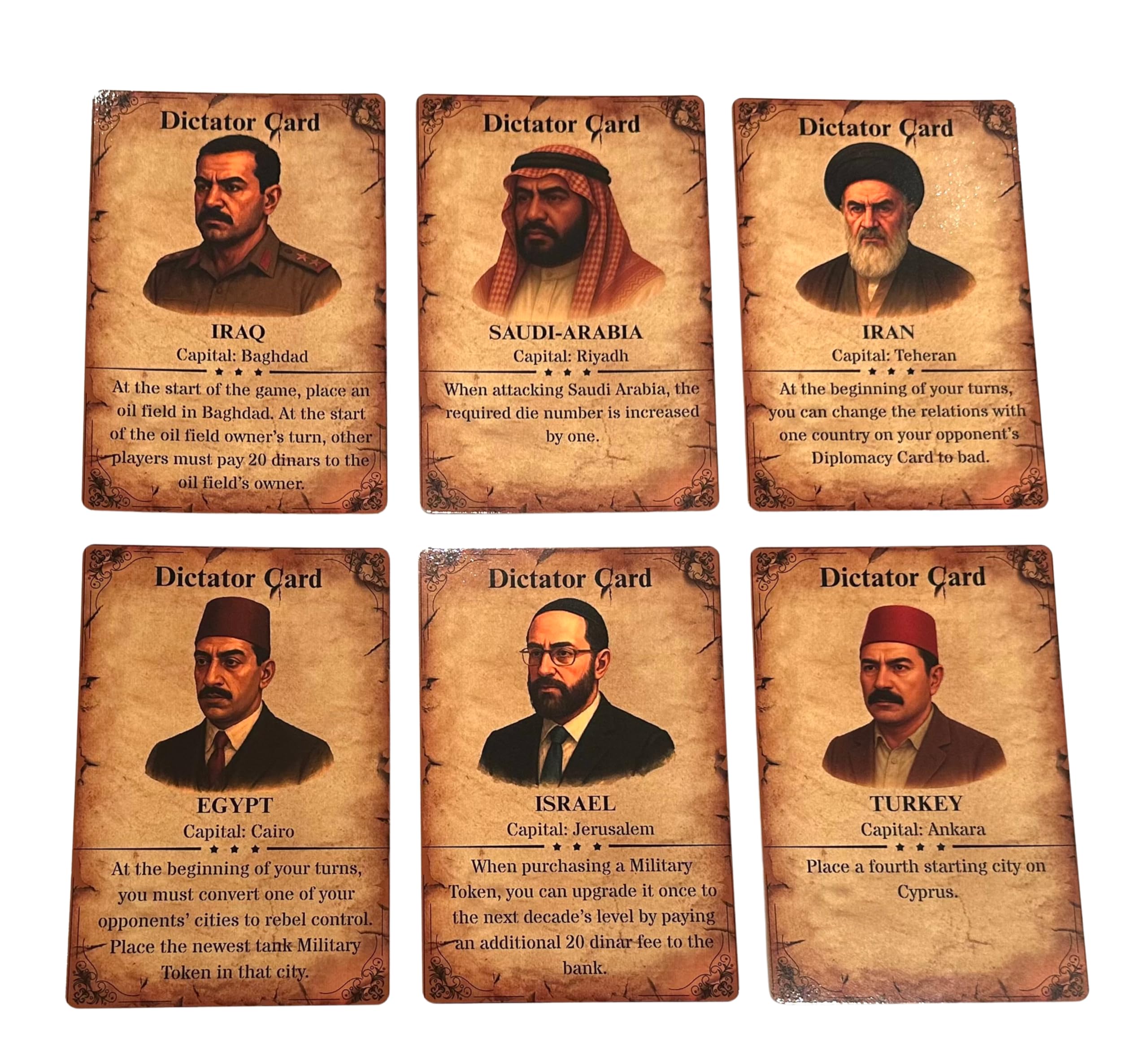 Brettspiel Strategie – King of the Middle East – Taktisches Strategiespiel für 2–6 Spieler ab 14 Jahren – Kalter Krieg im Nahen Osten – Strategy Board Game