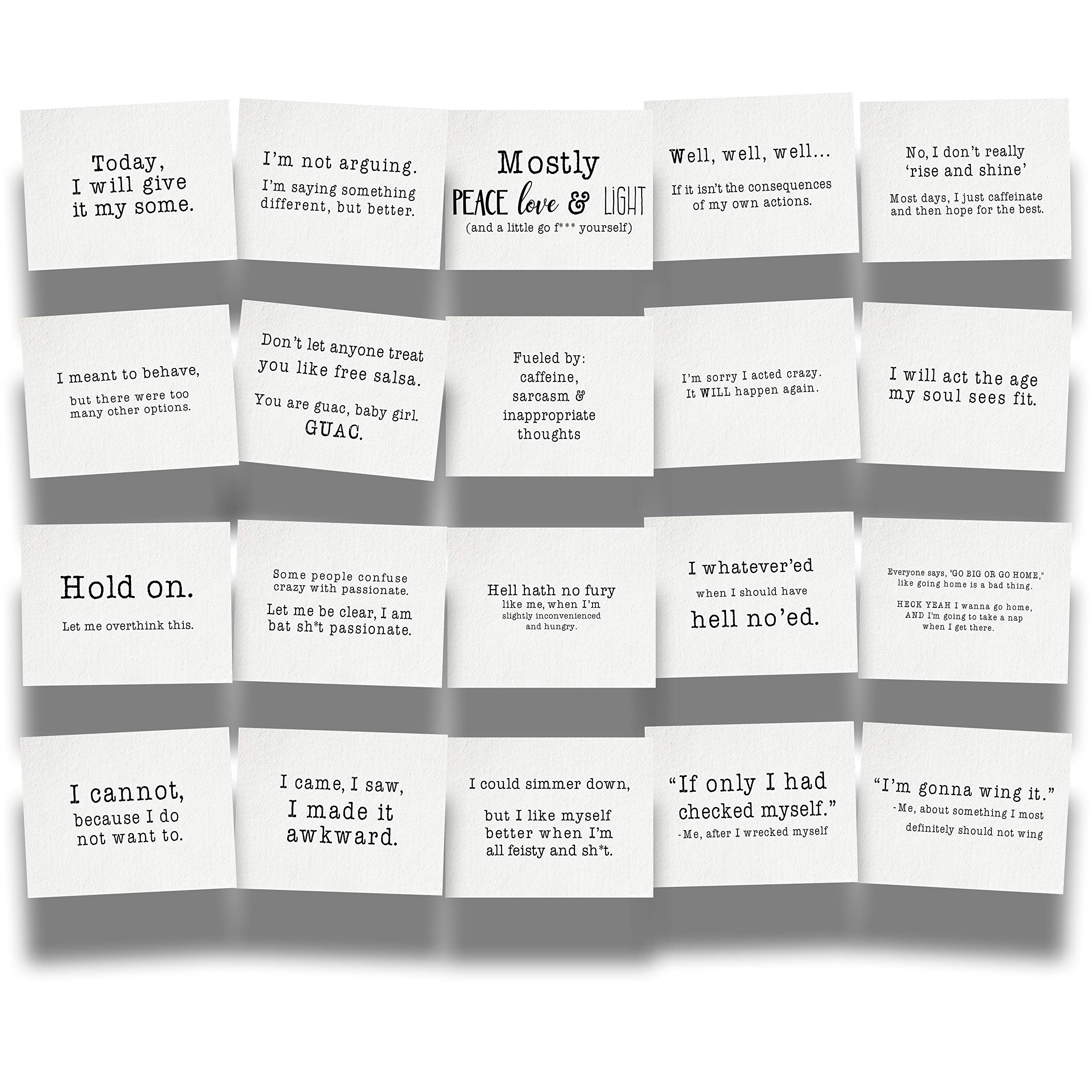 My A-Game is Adequate Relatably Sarcastic Postcard Collection PLUS Expansion Packs Funny Cards Postcrossing Matte Card (Expansion Pack #2)