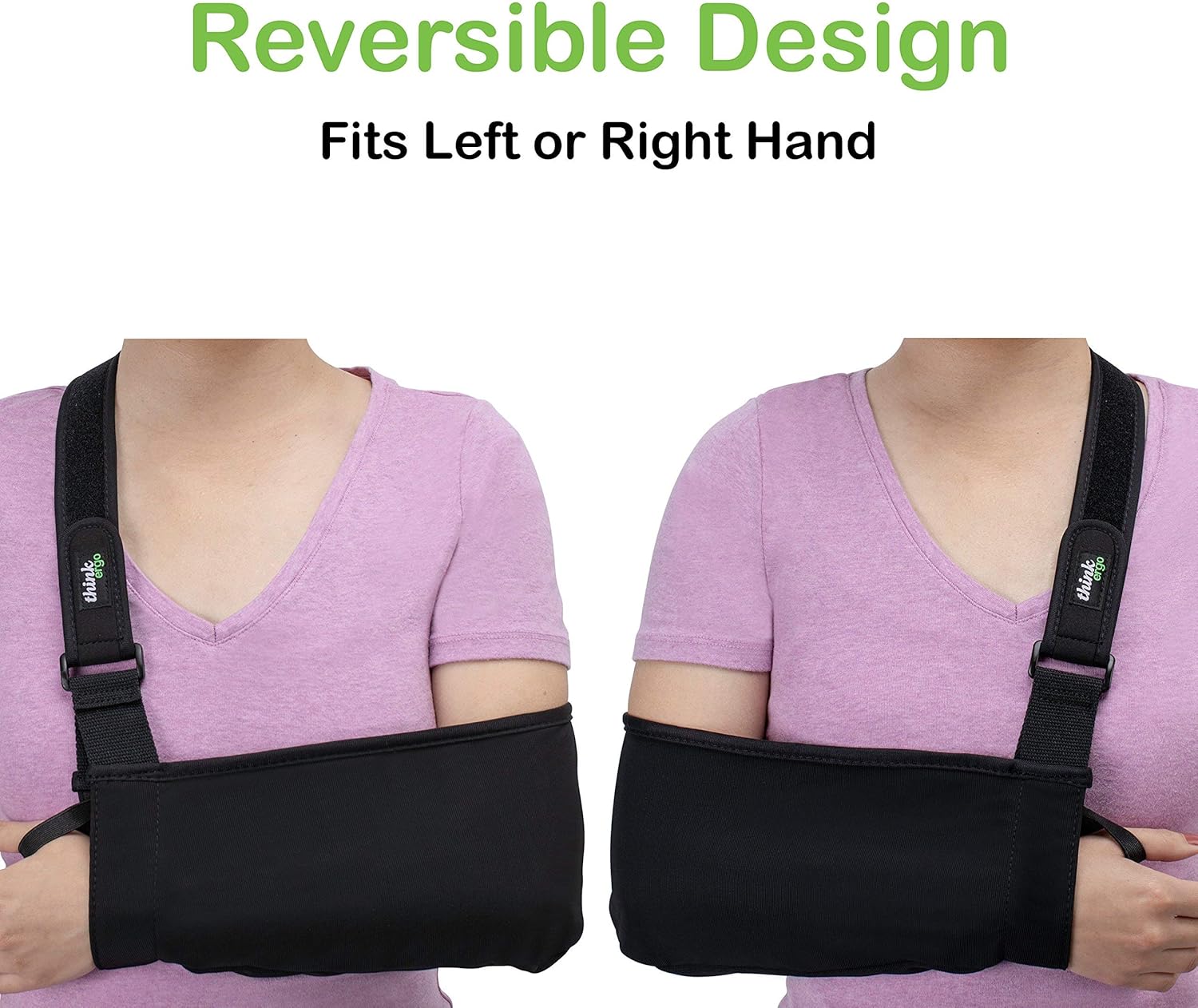 Think Ergo Arm Sling Sport - Lightweight, Breathable, Ergonomically Designed Medical Sling for Broken & Fractured Bones - Adjustable Arm, Shoulder & Rotator Cuff Support (Small/Youth) : Health & Household