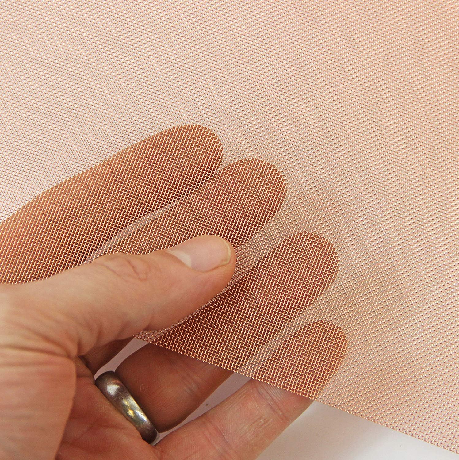 Coarse (30 LPI x 0.567mm Hole x 0.28mm Wire) Copper Mesh - 1 x 1.2 Metre