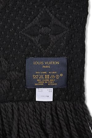 Pre-Loved Wool Logomania Scarf, Black