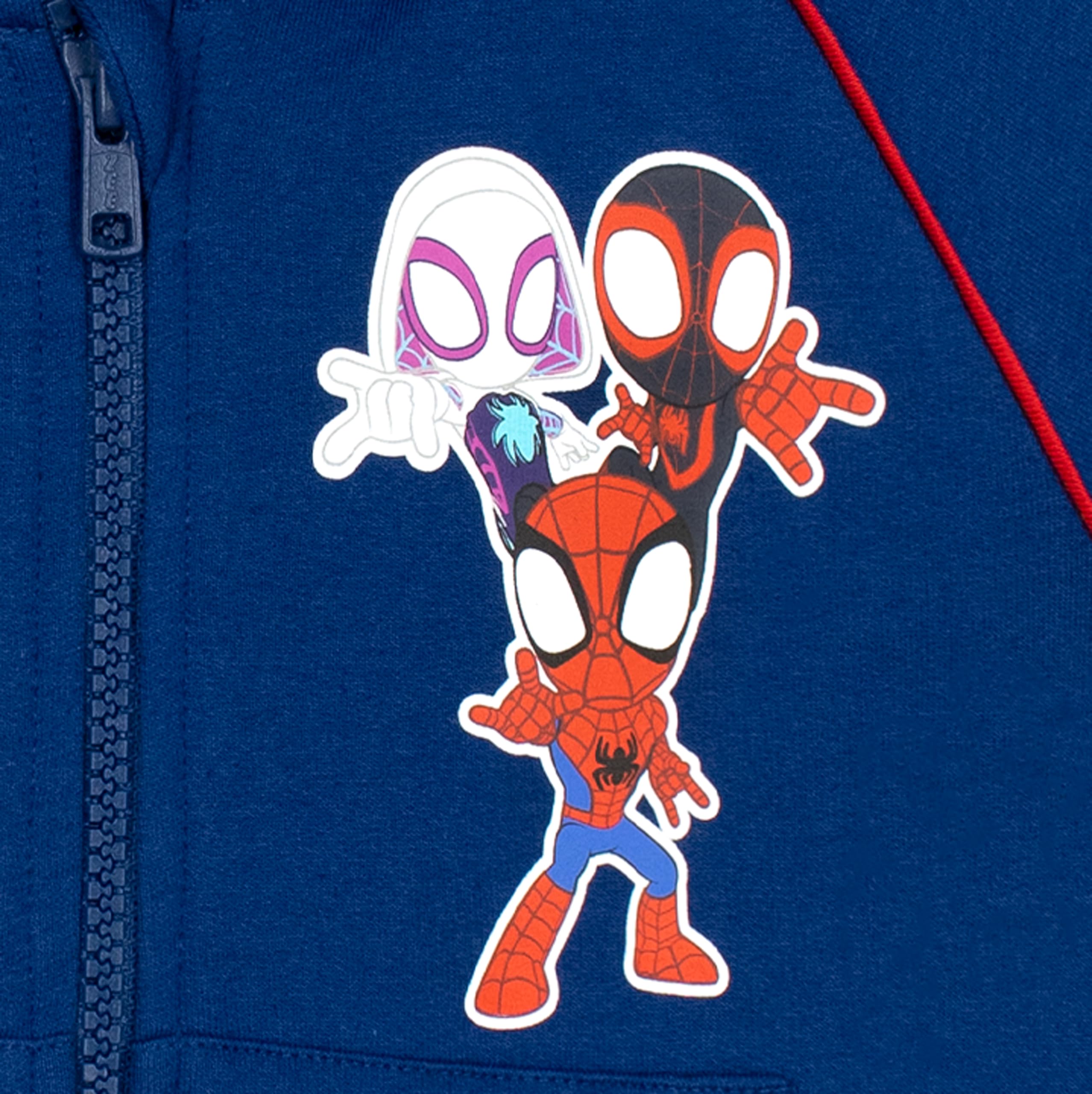Marvel Spiderman Hoodie | Spidey i Jego Fantastyczni Przyjaciele | Chłopięca Bluza z Kapturem na Zamek Błyskawiczny