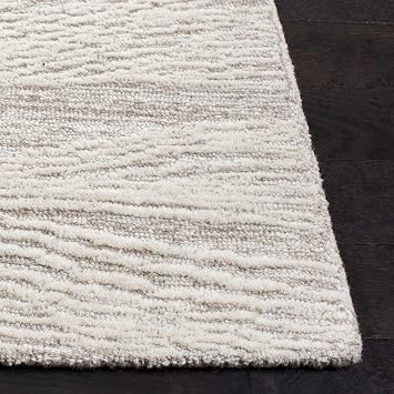 SAFAVIEH Metro Collection Area Rug - 9' x 12', Natural & Ivory, Handmade Modern Wool, Ideal for High Traffic Areas in Living Room, Bedroom (MET995A)