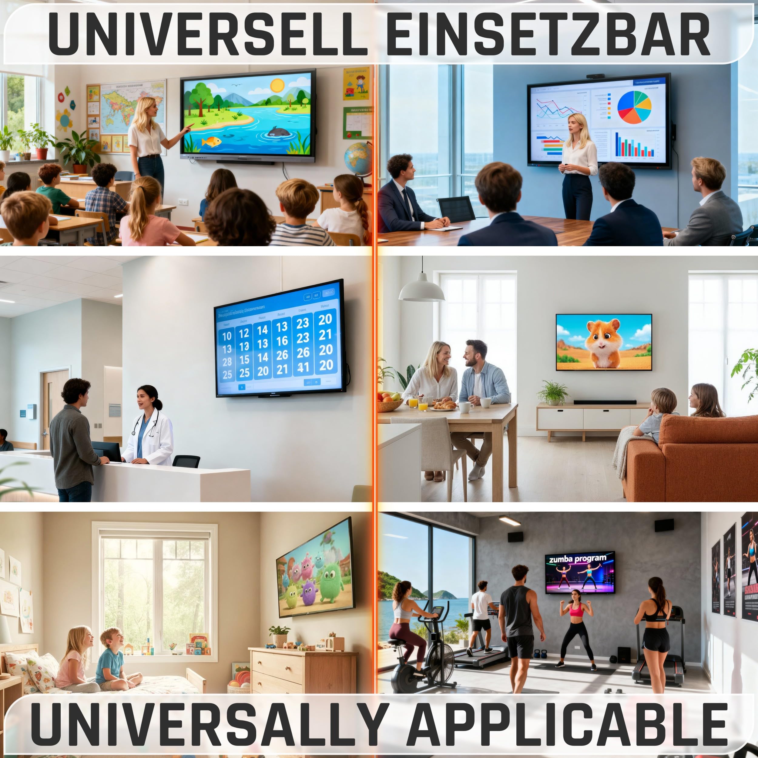 RICOO R09 TV Wandhalterung Fernseher Halterung 40-85 Zoll TV Halterung Flach Slim bis 95 kg VESA 200x200 - VESA 400x400 Wandhalterung Fernseher Wand Fernsehhalterung Neigbar auch 43 55 75 65 Zoll