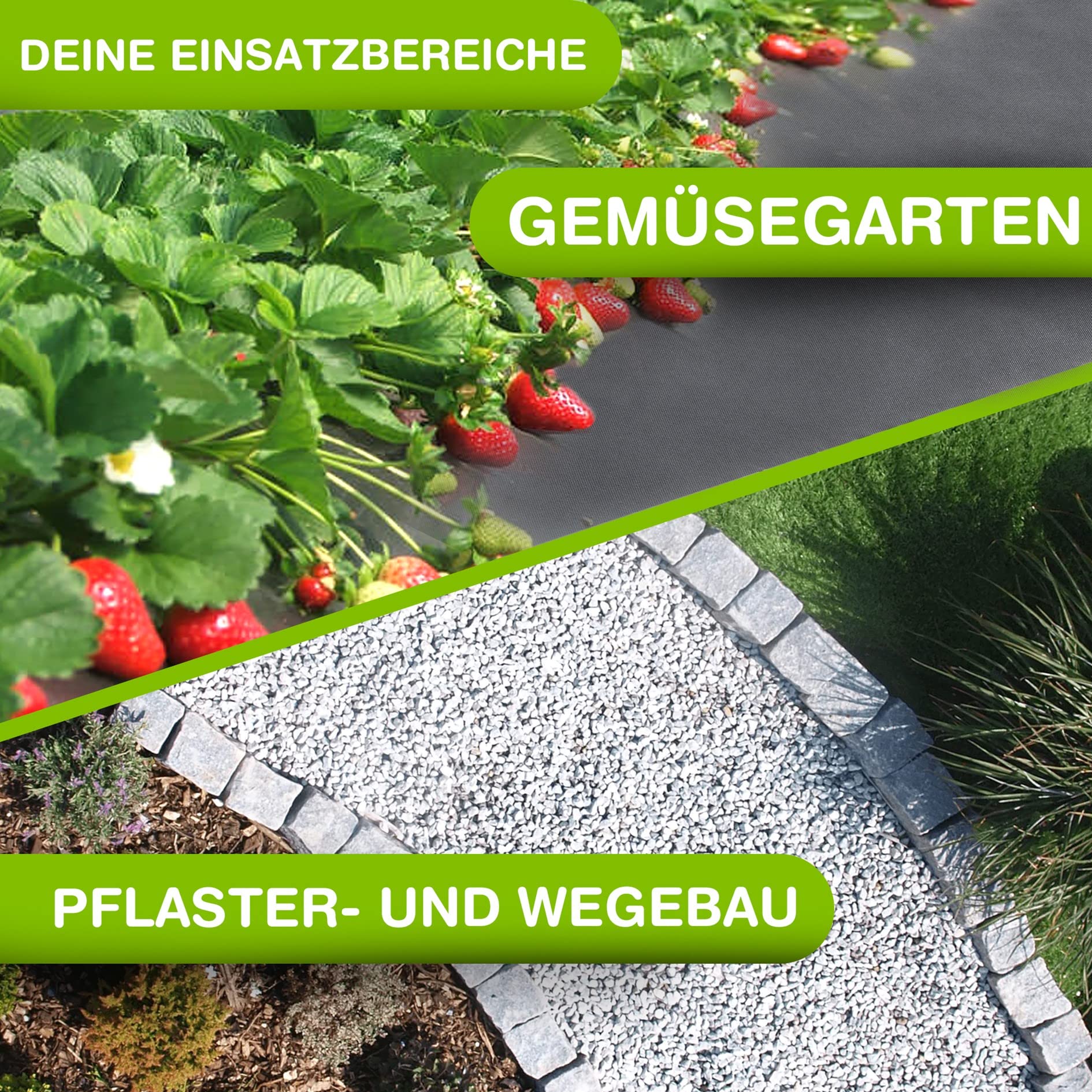 LILENO Home Tessuto Non Tessuto per Erbacce da Giardino Contro Le Erbacce 200 m² [150 g/m²] – Pellicola per Erbacce da Giardino [1 m x 200 m]