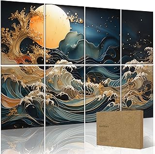 8 Pack Art Acoustic Panels 48 X 32 Inches Acoustical Wall Panels Acousti...