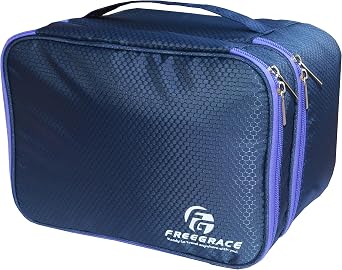 Travel Organizer Underwear Bag - Large Double Layer Packing Storage Bag Fits Large Bra, Socks, Underpants, Cosmetic, Toiletry kit