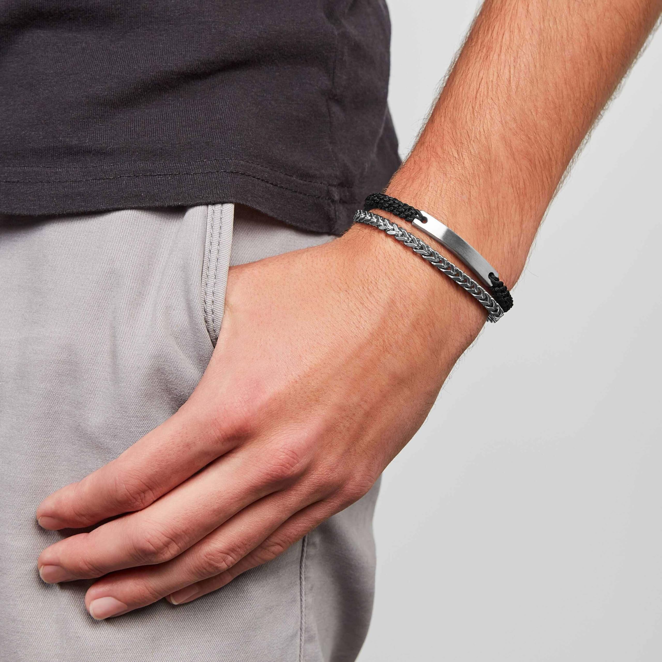 Fossil Vintage Casual Herren Leder oder Edelstahl mit Karabiner oder Faltschließe Armband