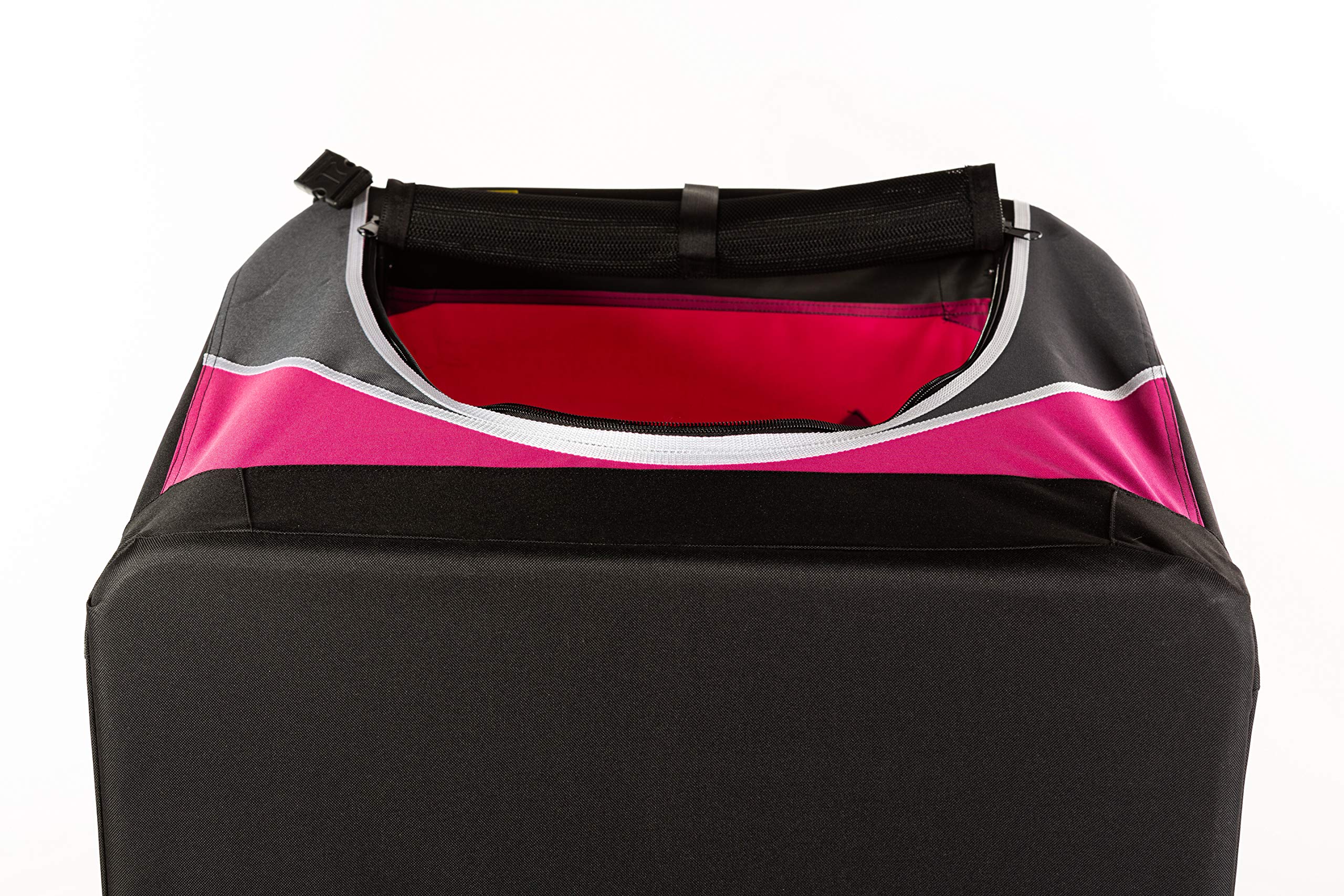 COOL PET Hundebox, 82*59*59cm, Faltbare Transportbox, Käfig, Box für Reisen, Hund & Katze, Pink