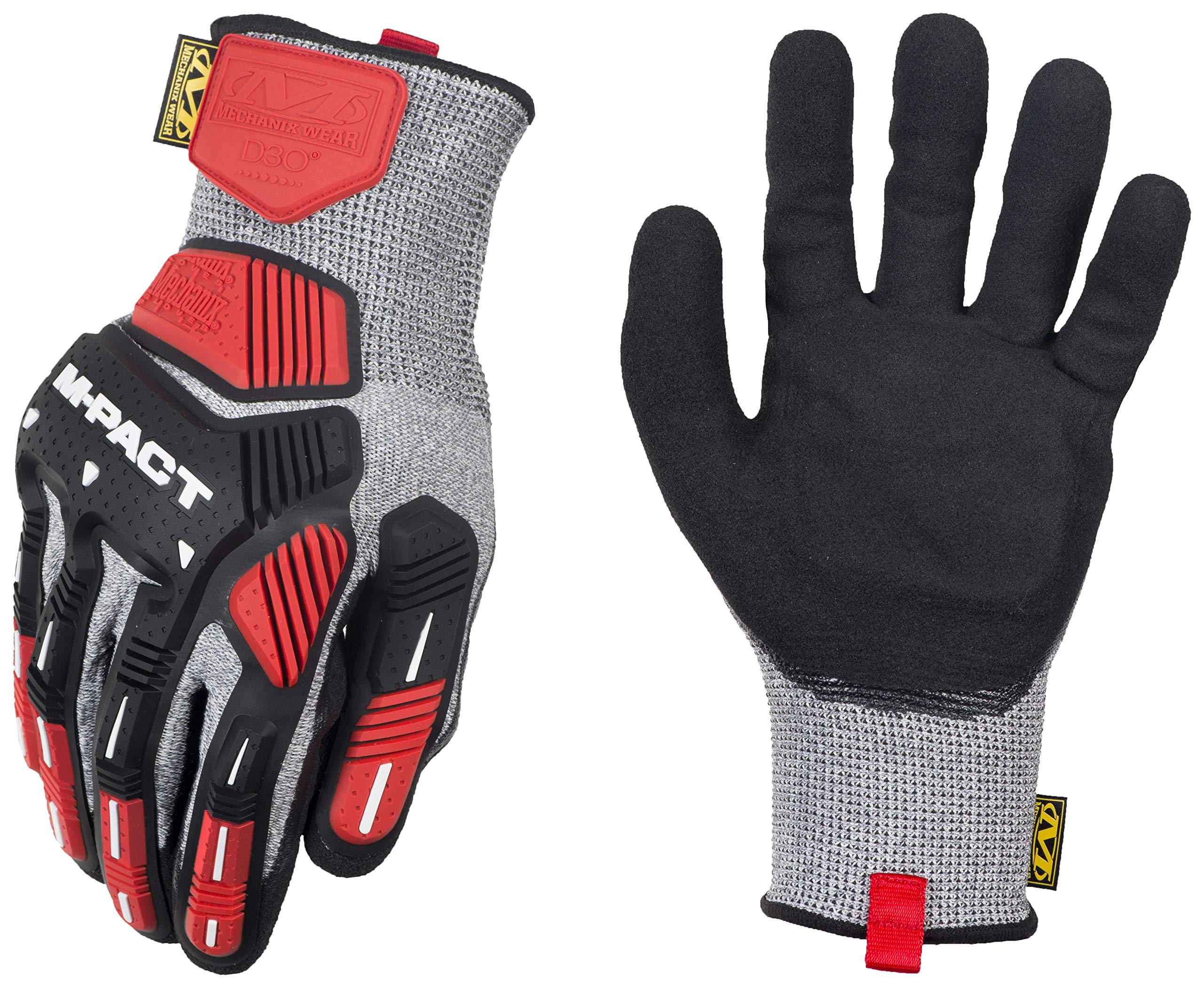 KHD-CR-008 M-Pact Knit CR5A5 Gloves (Small, Grey/Black) Cut Resistant Impact