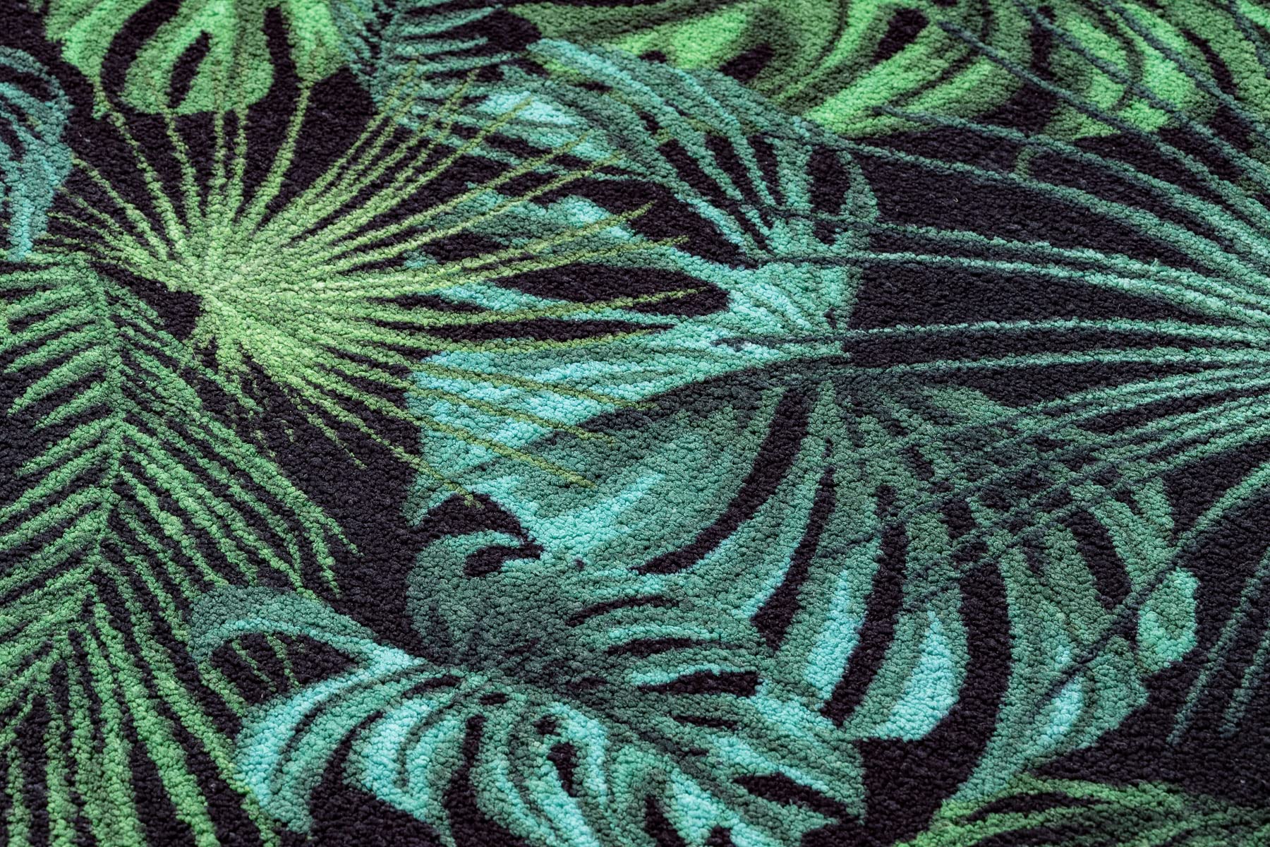rugsx Läufer Antirutsch Monstera Laub, Gummi grün 67x190 cm