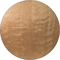 Vista 6 de Flash Furniture Furman Mesa redonda de madera plegable para banquetes de 6 pies con tapa con acabado transparente