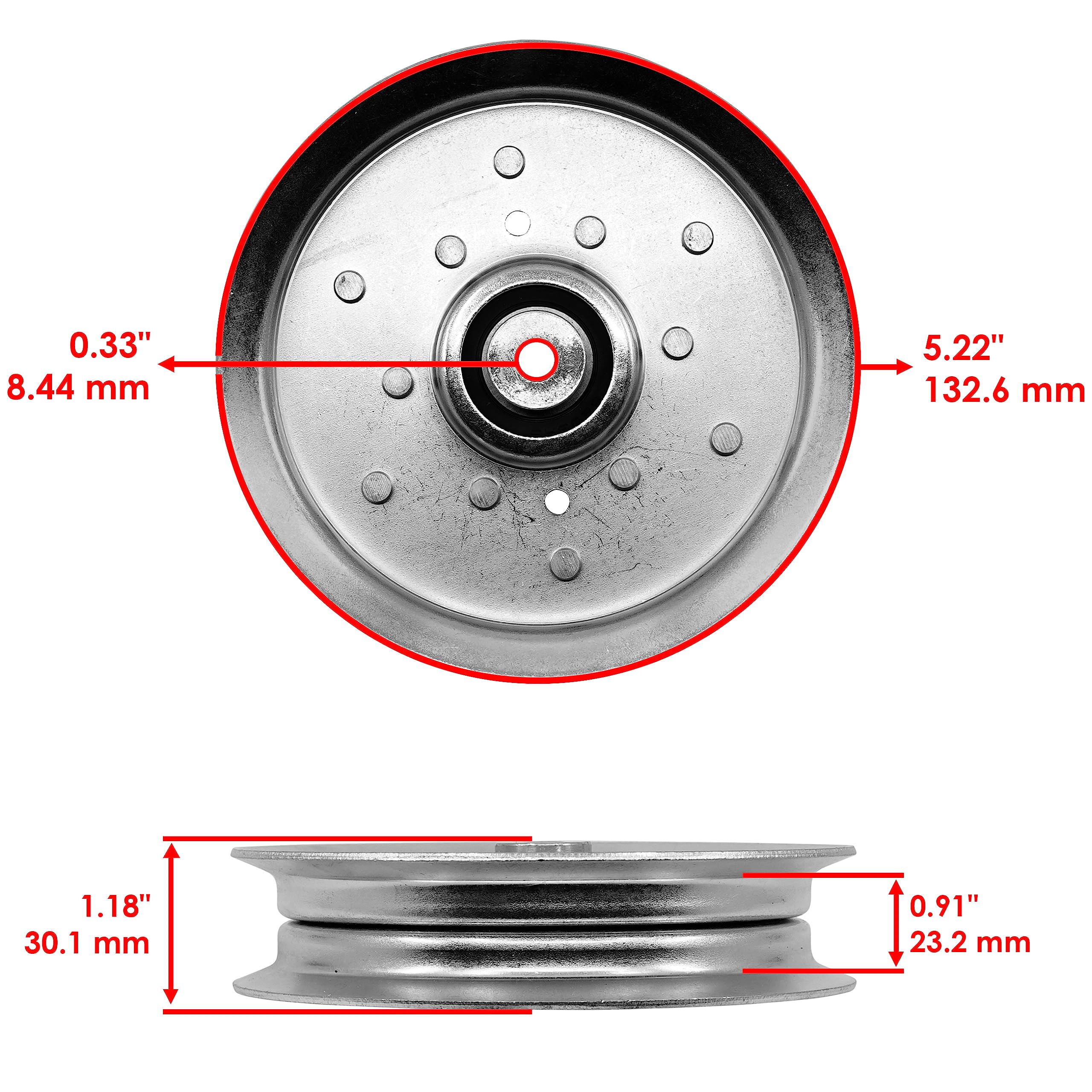 Amazon.com: Caltric AM146226 Deck Arm Tensioner Pulley Compatible 