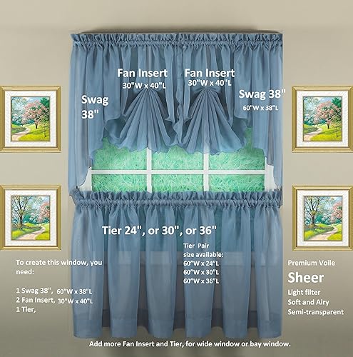 Vista 900 de Today's Curtain - Cortina Emelia de gasa original, panel de 84 pulgadas, negro, 60 pulgadas de ancho x 84 pulgadas de largo