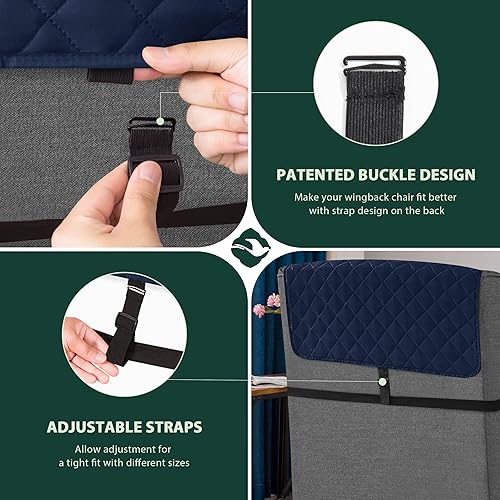 Vista 254 de Chun YI. - Funda reversible para sofá, funda para sillón, fácil de instalar, lavable, cubiertas para sala de estar. Negro