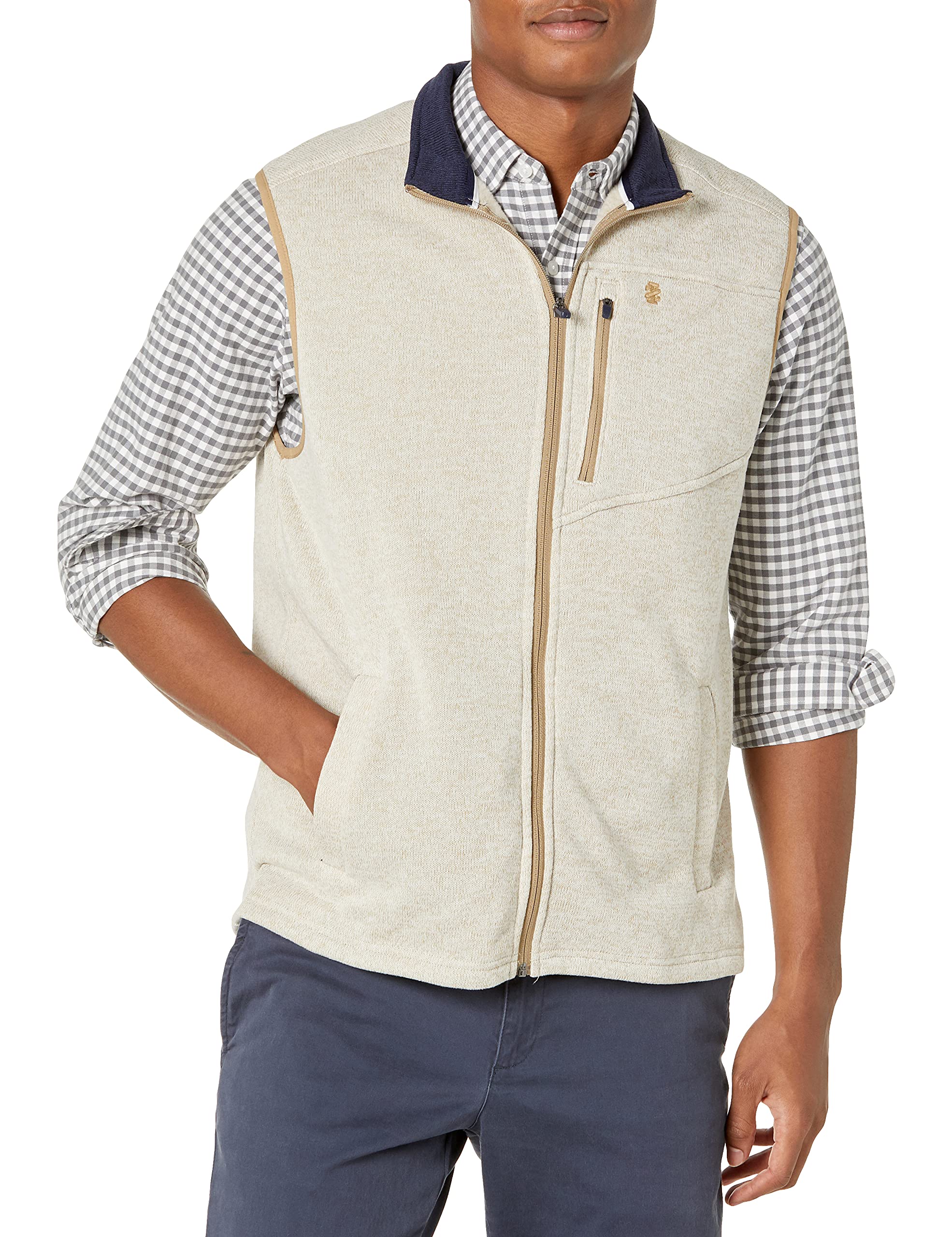 IZOD Men's Advantage Performance Full Zip Sweater Fleece Vest