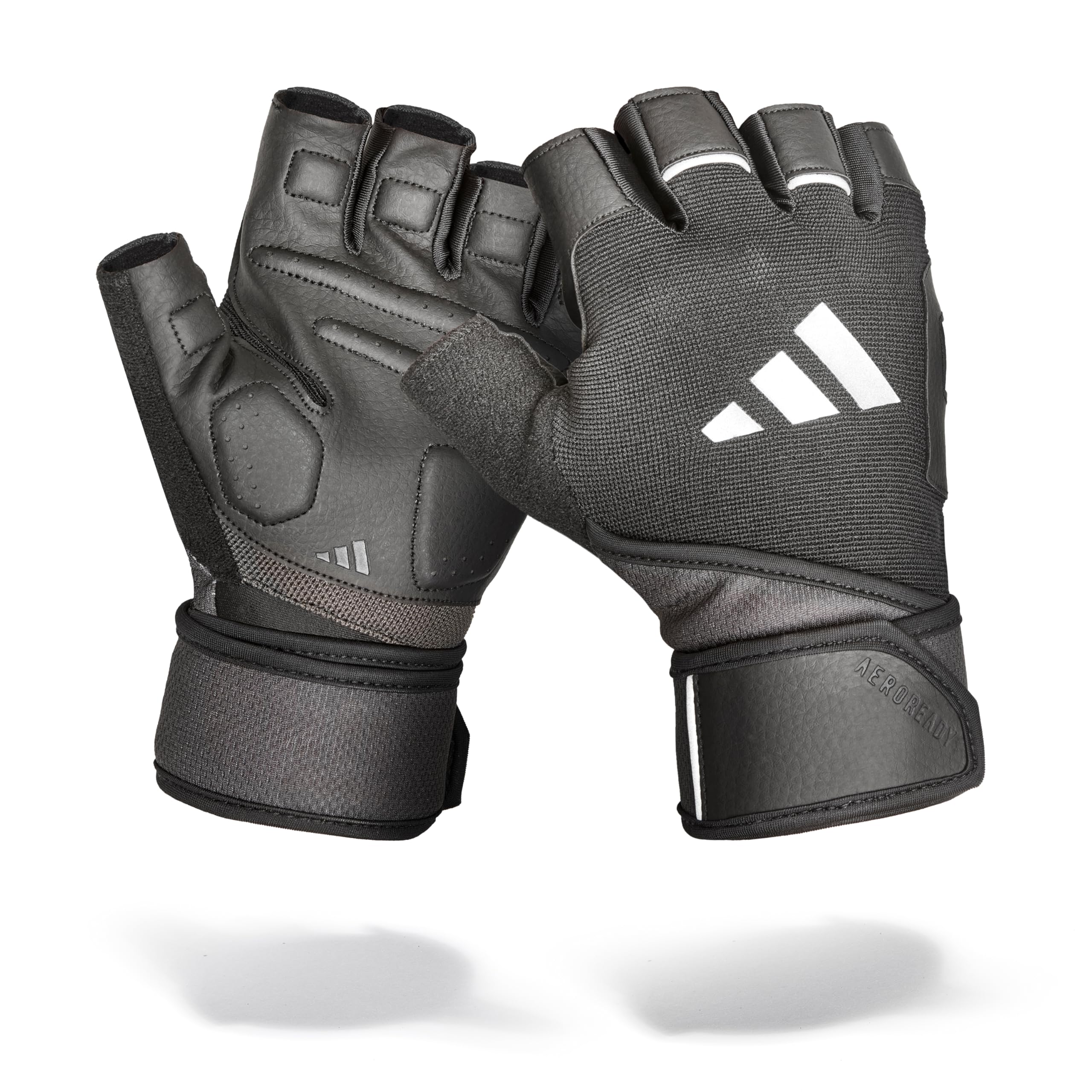 adidas Wrist Wrap Training & Weightlifting Gloves, Fingerless Workout Gloves