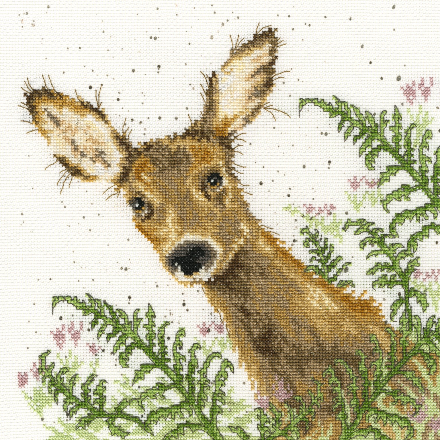 Bothy Threads Kreuzstich-Set 'Hirsche' – 26x26cm, Inkl. Aida, Garn, Nadel & Anleitung