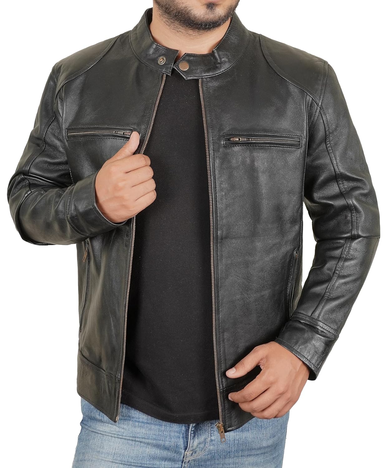 STOREJEES Jaqueta masculina de couro de cordeiro real – estilo motociclista com zíper e jaqueta masculina para motociclista em promoção! Veja a oferta e mais achadinhos de Jaquetas & Casacos 4 Hoje é o melhor dia para comprar STOREJEES Jaqueta masculina de couro de cordeiro real – estilo motociclista com zíper e jaqueta masculina para motociclista com aquele preço maroto! Promoção! Aproveite a oferta! 4