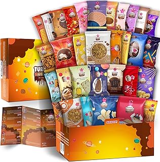 Mega International Snack Box | Premium Exotic Foreign Snacks | Unique Snack Food Gifts Included | Try Extraordinary Turkish Snacks | Candies from Around the World | 32 Full-Size Snacks