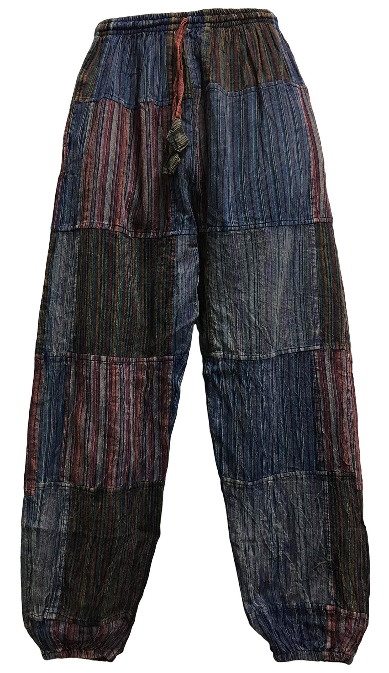 Men's Bohemian Vintage Hippie Alibaba Yoga Patchwork Harem Pants