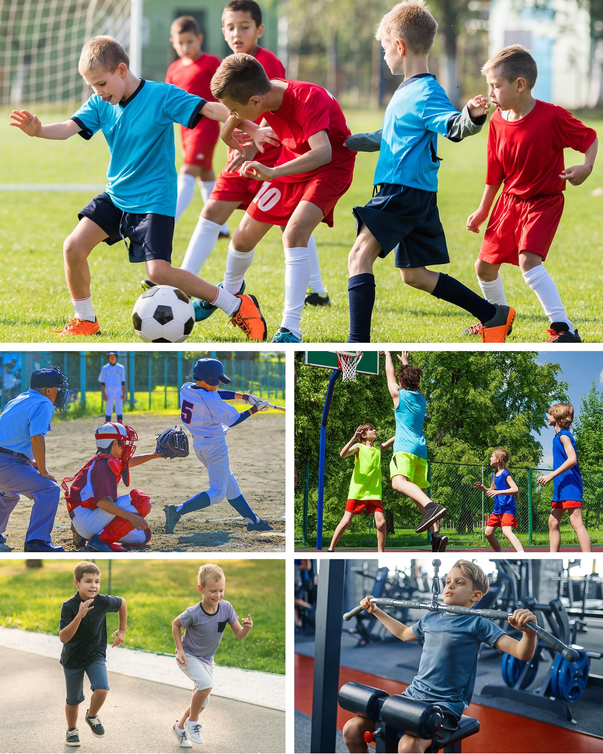 Roadbox Kompressionsshirts für Jungen 1-2 Pack, Sportshirt Langarm & Kurzarm, Atmungsaktives Unterziehshirt Kinder, Skiunterwäsche Fußball Laufen