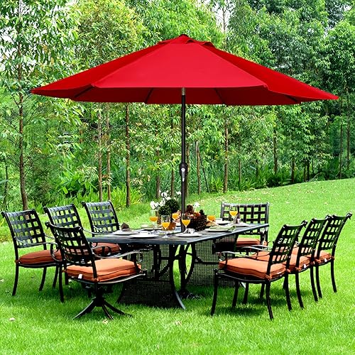 Miniatura 7 de Outdoor Patio Umbrella - 2023 Pro-Series Ultra Durable Table Umbrella with Push Button Tilt and Crank, Updated UV Protection Tech & Reinforced Ribs,