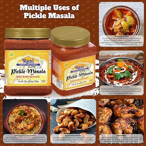 Vista 30 de Rani Pickle (Achar) Masala Mezcla de especias indias 14 oz (400 g) ~ Todo natural Vegano Apto para gluten Sin OMG Sin colores Origen indio