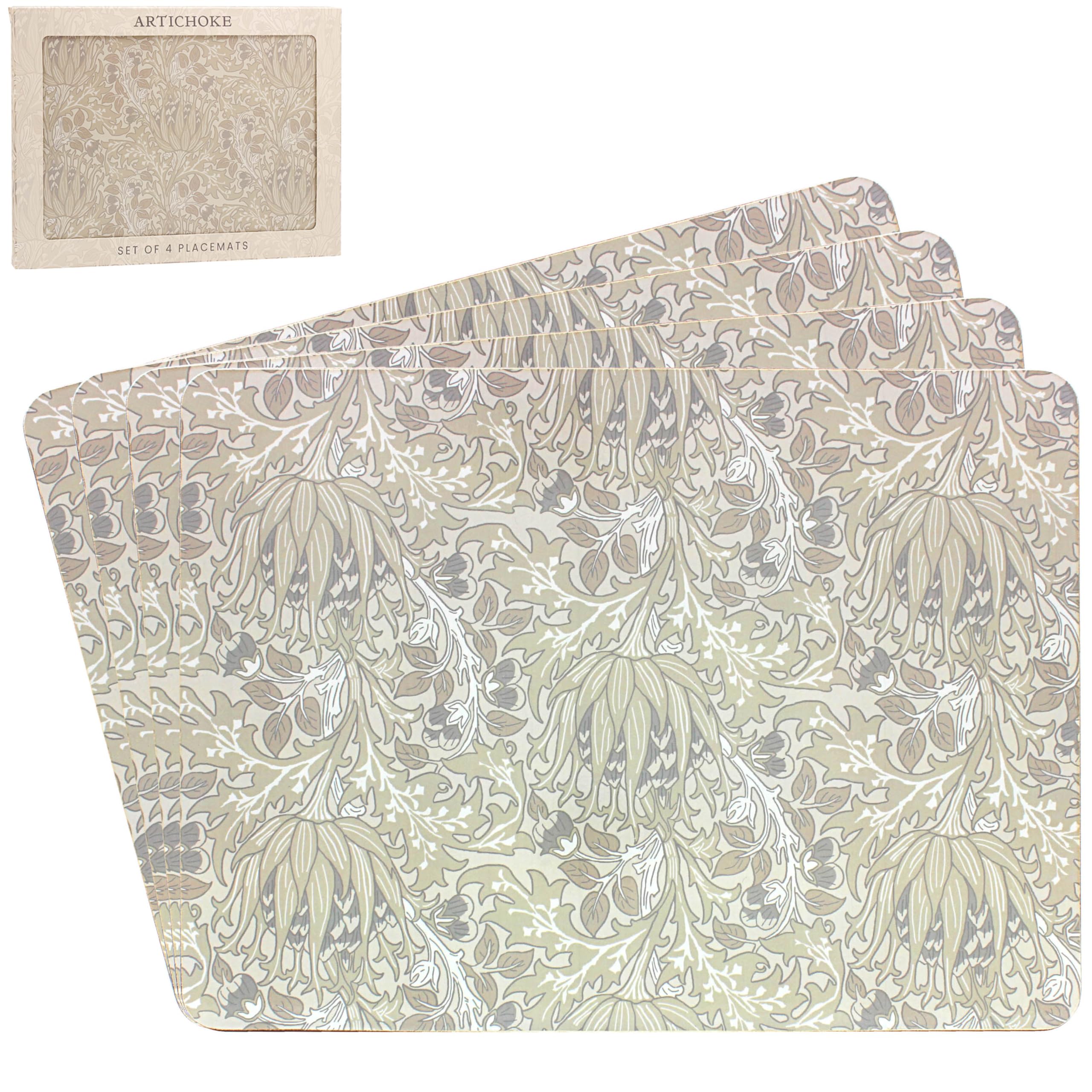 The Leonardo Collection William Morris Artichoke Placemats Set of 4