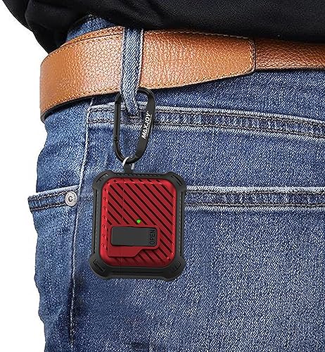 Miniatura 7 de Maxjoy Funda protectora para Airpods 3 2021 para Airpods 3 con bloqueo seguro automático Gen 3 funda rígida militar a prueba de golpes con llavero