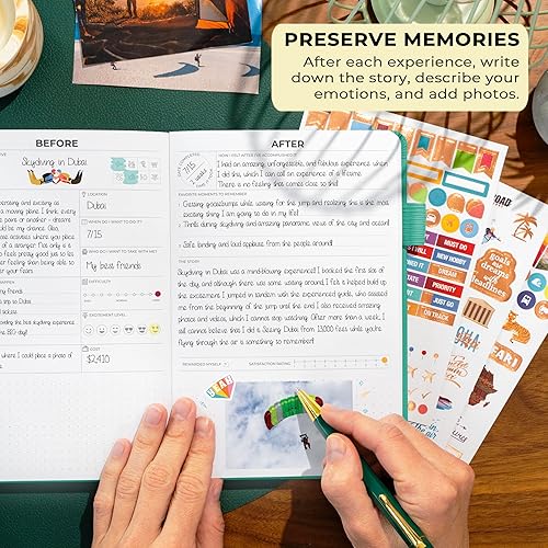 Miniatura 4 de Clever Fox Diario de lista de deseos, libro inspirador para recuerdos y aventuras, cuaderno motivacional para parejas, A5 (turquesa)