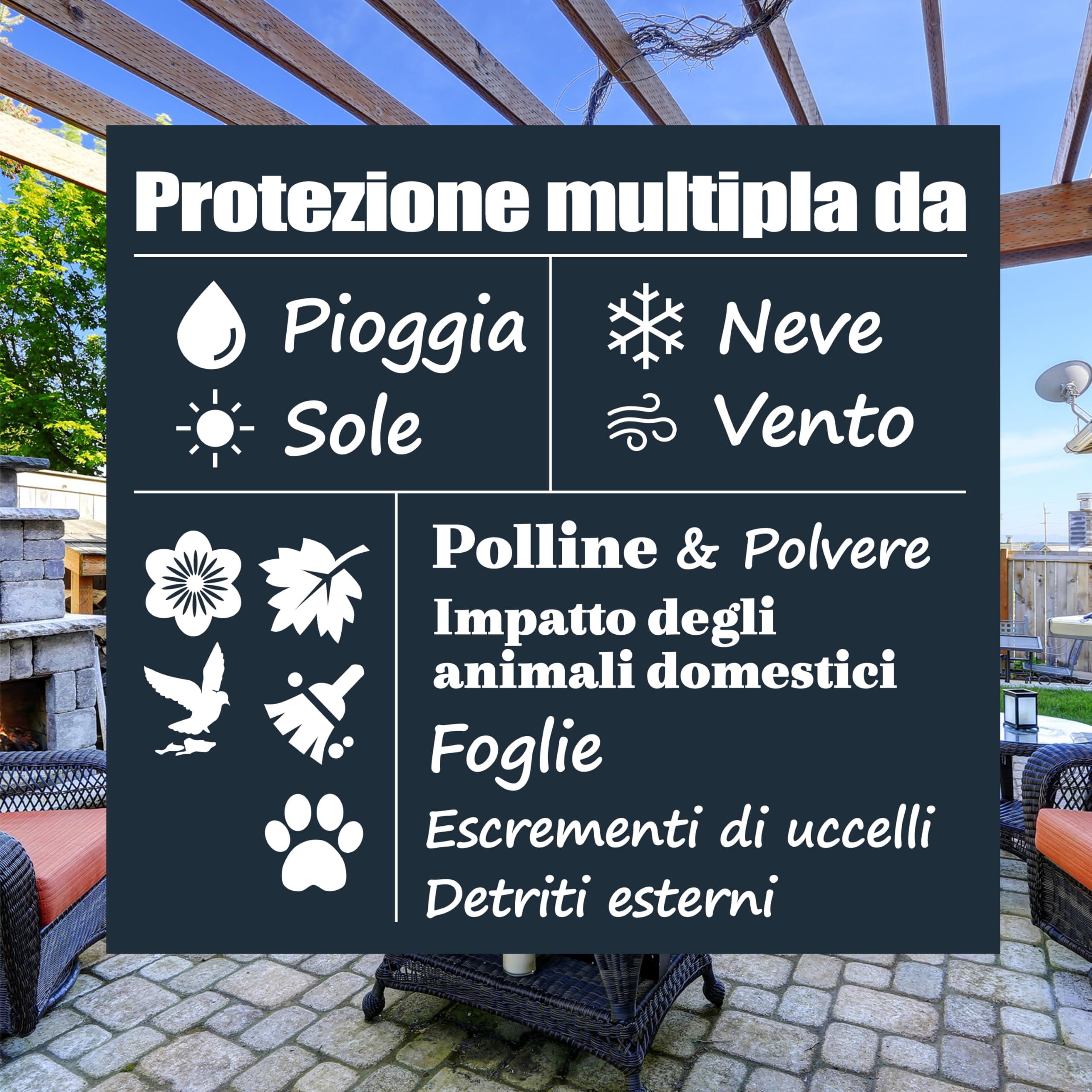 F&J Outdoors Coperture per Sedie da Giardino Sedia Lounge Sedia a Dondolo Adirondack Impermeabile Protettiva per Divano da Esterno Grigio Verande Coperture per Mobili da Patio 84x86x65/82cm, 2 Pezzi
