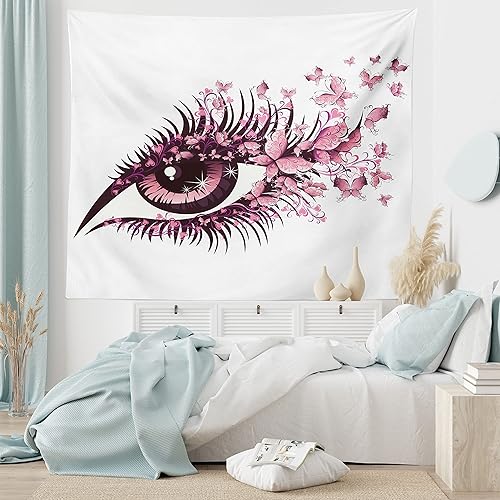 Miniatura 394 de Ambesonne Tapiz gótico, patio con hiedra encantada en la puerta antigua al bosque, colgante de pared ancho para dormitorio, sala de estar, 2-Verde